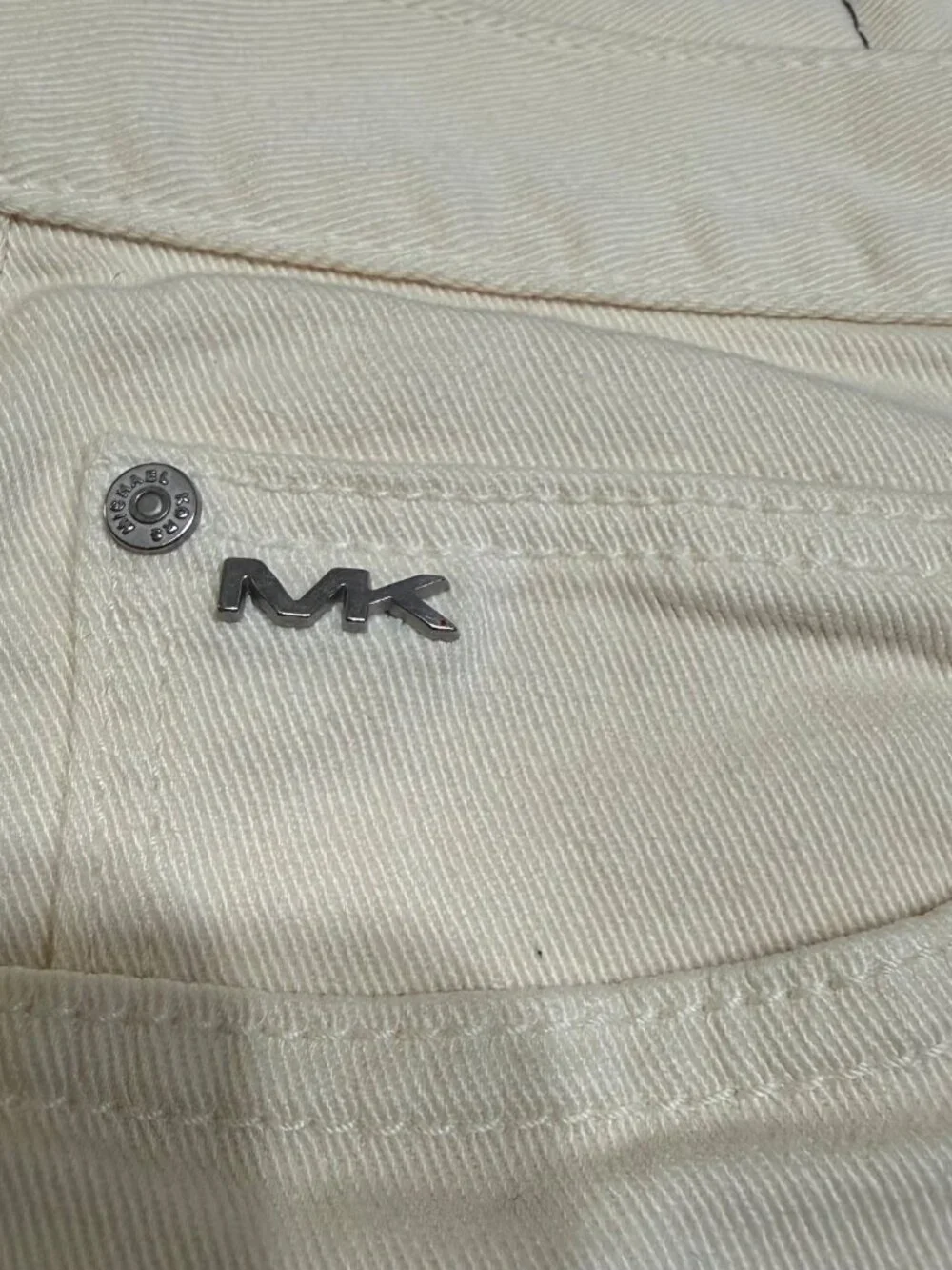 $90 MK MICHAEL KORS MEN PARKER SLIM FIT IVORY 34X30 STRETCH TWILL DENIM NWT